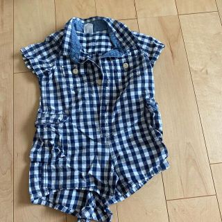 ベビーギャップ(babyGAP)のGAPギンガムチェックのカバーオール(カバーオール)