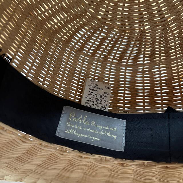 CA4LA(カシラ)のca4la トウのカンカン帽 レディースの帽子(麦わら帽子/ストローハット)の商品写真