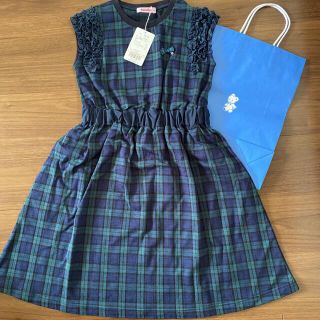 familiar - ファミリア 140 ワンピース チェックワンピースの通販 by