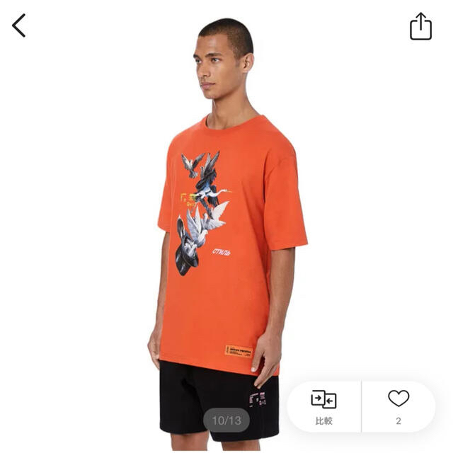 OFF-WHITE(オフホワイト)のHERON PRESTON ヘロンプレストン カットソー tシャツ ハト acw メンズのトップス(Tシャツ/カットソー(半袖/袖なし))の商品写真