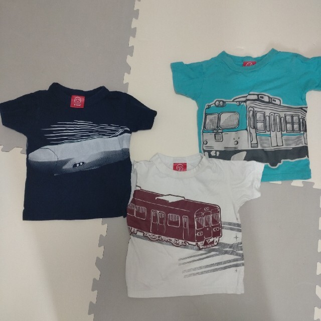 OJICO(オジコ)のOJICO 電車Tシャツ4枚セット 4A（90-100） キッズ/ベビー/マタニティのキッズ服男の子用(90cm~)(Tシャツ/カットソー)の商品写真