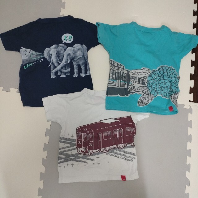 OJICO(オジコ)のOJICO 電車Tシャツ4枚セット 4A（90-100） キッズ/ベビー/マタニティのキッズ服男の子用(90cm~)(Tシャツ/カットソー)の商品写真