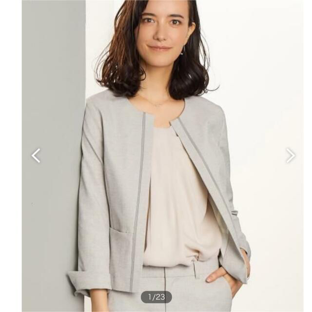 極美品♡グリーンレーベルリラクシング 3点セットアップ スーツ ノー