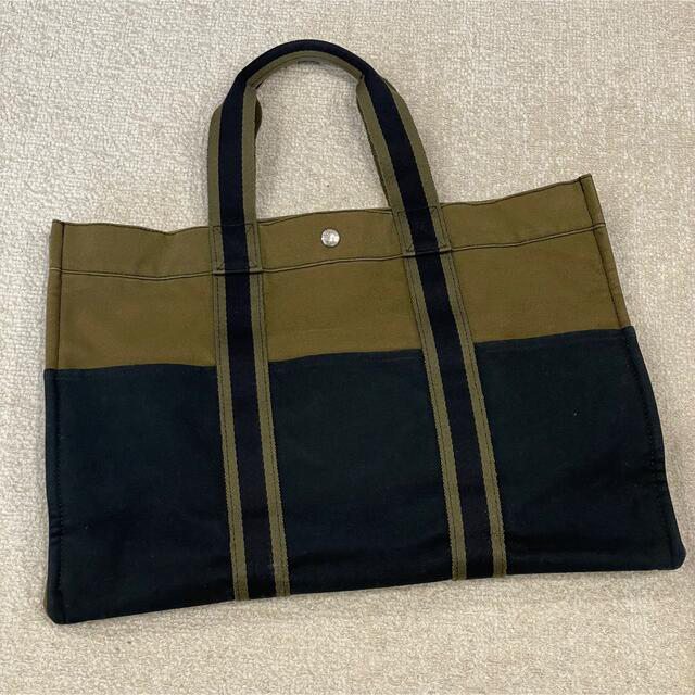 Hermes - HERMES エルメス トートバッグ フールトゥGM カーキ ネイビー