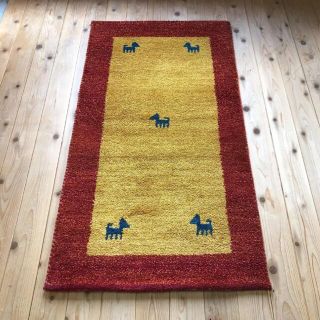 ウールギャべ 手織り 73×137cm キッチンマットサイズ 新品未使用