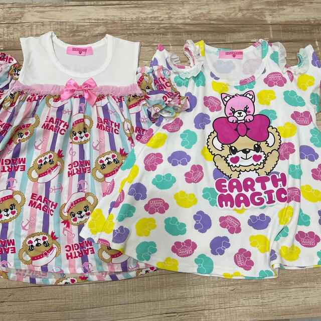 EARTHMAGIC(アースマジック)の💗シレカ様専用💗 キッズ/ベビー/マタニティのキッズ服女の子用(90cm~)(Tシャツ/カットソー)の商品写真