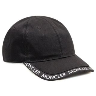 モンクレール(MONCLER)の【新作】　モンクレール　ツバロゴキャップ　ブラック　54センチ(キャップ)