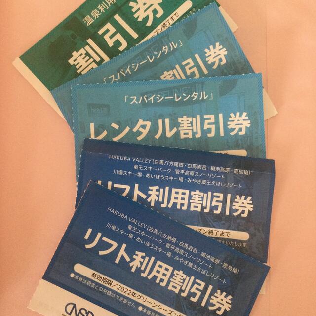 日本駐車場開発　株主優待券　リフト利用割引券他 チケットの優待券/割引券(その他)の商品写真