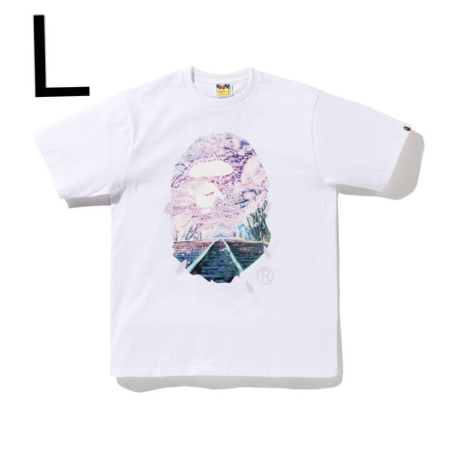 A BATHING APE(アベイシングエイプ)のL  bape SAKURA APE HEAD TEE サクラ 桜 Tシャツ メンズのトップス(Tシャツ/カットソー(半袖/袖なし))の商品写真