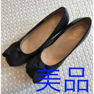 アンリーフ(unReef)のアンリーフ　靴　23.5 グログランリボン　unReef 美品　ウェッジヒール(ハイヒール/パンプス)