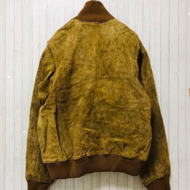 RRL(ダブルアールエル)のポロカントリー　ラルフローレン　スウェード　ブルゾン　ポロカン　 キャメル　Ｌ メンズのジャケット/アウター(ブルゾン)の商品写真