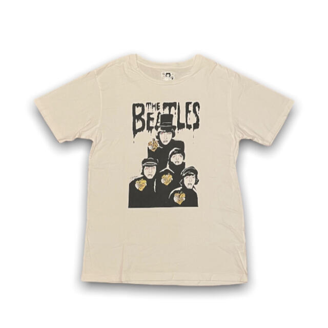 Bohemians(ボヘミアンズ)の【古着　L　ホワイト　ボヘミアンズ　THE BEATLES　tシャツ】 メンズのトップス(Tシャツ/カットソー(半袖/袖なし))の商品写真
