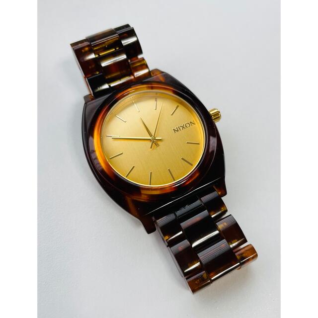 【電池新品の美品】NIXONのTIME TELLER 人気のべっ甲×ゴールド！