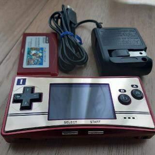 ニンテンドウ(任天堂)の超美品ゲームボーイミクロ　ファミコンカラー　ソフト、充電器(携帯用ゲーム機本体)