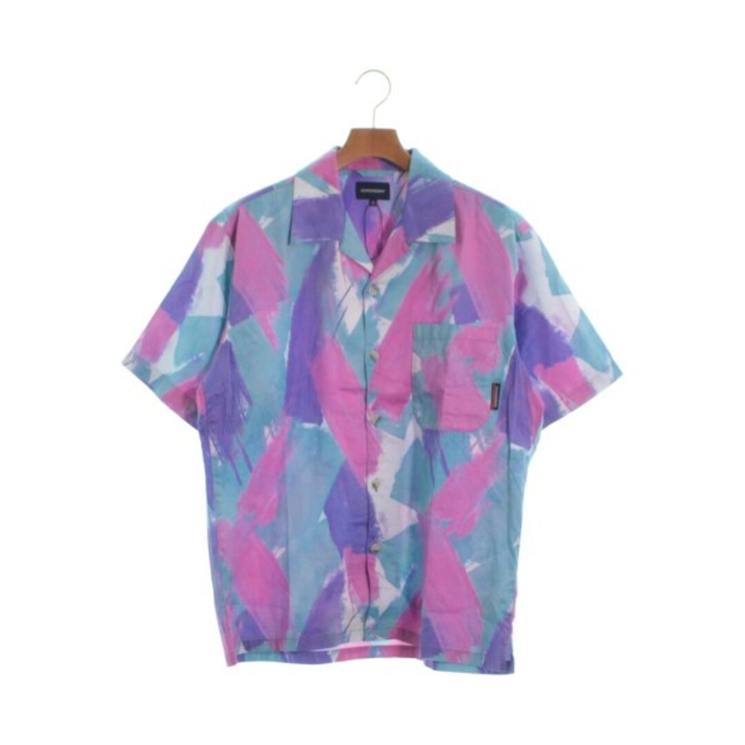 DESCENDANT カジュアルシャツ 2(M位) 水色xピンクx紫等(総柄)