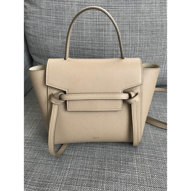 CELINE セリーヌ♡ベルトバッグNano ライトトープ 最安価格 92400円