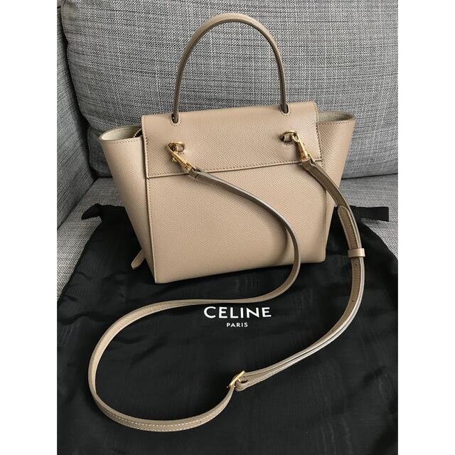 CELINE セリーヌ♡ベルトバッグNano ライトトープ