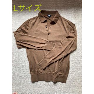 ユニクロ(UNIQLO)のエクストラファインメリノニットポロシャツ　長袖(ポロシャツ)