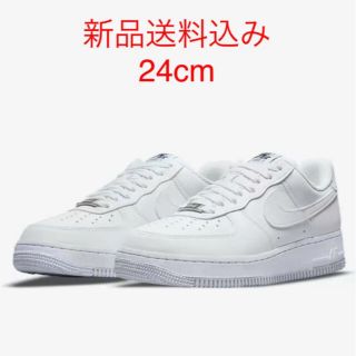 ナイキ(NIKE)の新品 24 ナイキ エアフォース1 ロー　ネクストネイチャー　ホワイト　グレー(スニーカー)