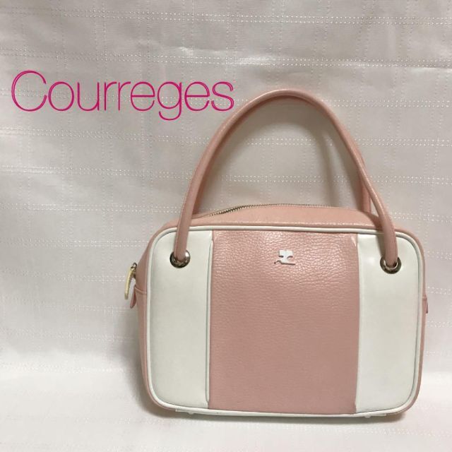 Courreges(クレージュ)のcourreges クレージュ ピンク トートバッグ ハンドバッグ  ロゴマーク レディースのバッグ(トートバッグ)の商品写真