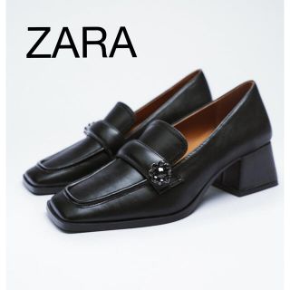 ザラ(ZARA)のZARA ザラ　ヒール ローファー　(ローファー/革靴)