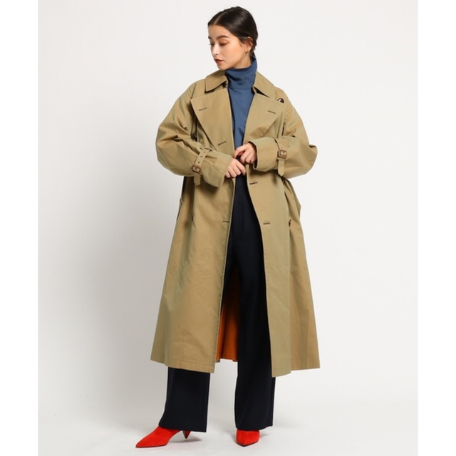 AURALEE FINX CHAMBRAY BIG TRENCH COAT | nickelcitydelivery.com