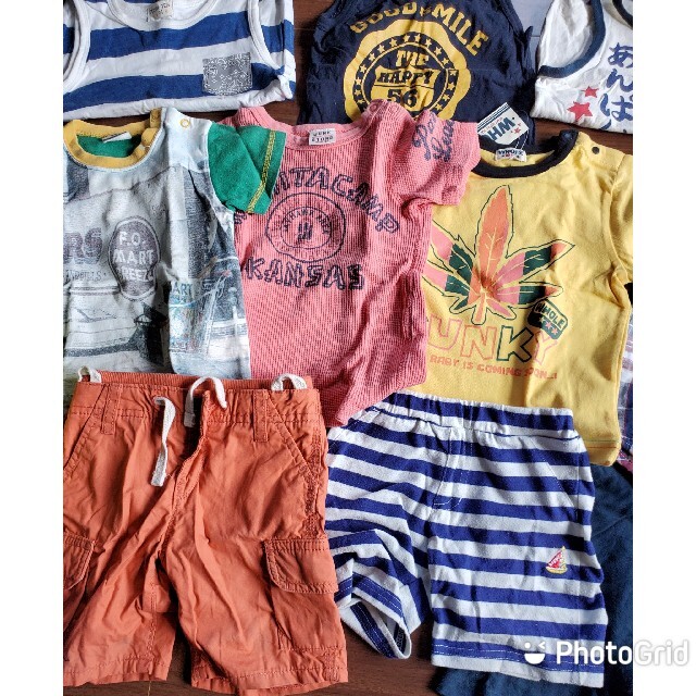 F.O.KIDS(エフオーキッズ)の95センチ　まとめ売り　13セット　男の子　夏服 キッズ/ベビー/マタニティのキッズ服男の子用(90cm~)(Tシャツ/カットソー)の商品写真