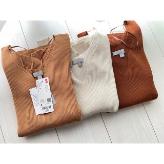 マメ(mame)のmame uniqlo コラボリブニット(ニット/セーター)