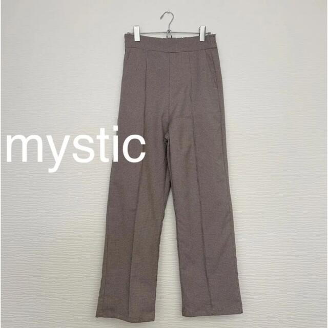 mystic(ミスティック)のmystic チェックセンタータックフレアパンツ レディースのパンツ(カジュアルパンツ)の商品写真