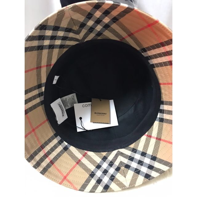 BURBERRY(バーバリー)の★Burberry★市松模様 ボブ コットン バケットハット ベージュ レディースの帽子(ニット帽/ビーニー)の商品写真