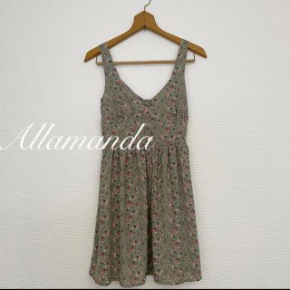 アラマンダ(allamanda)のAllamanda レトロフラワーワンピース(ひざ丈ワンピース)