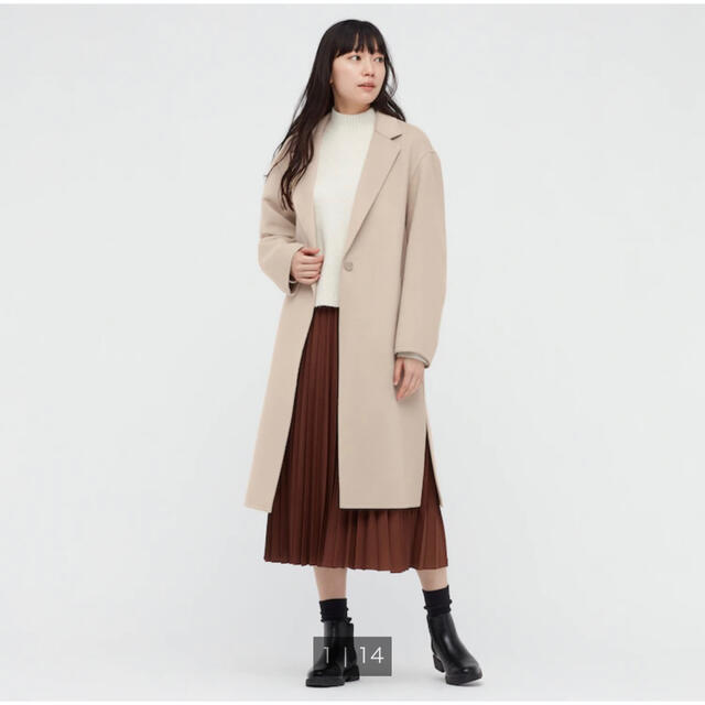 UNIQLO - ダブルフェイスチェスターロングコートの通販 by Haru's shop