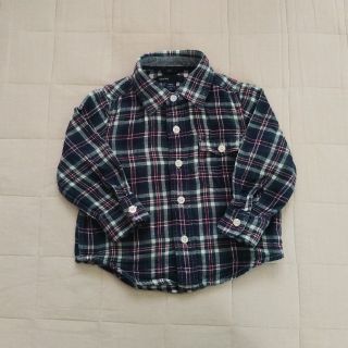 ベビーギャップ(babyGAP)のダブルガーゼ　チェックシャツ baby Gap 90サイズ(ブラウス)