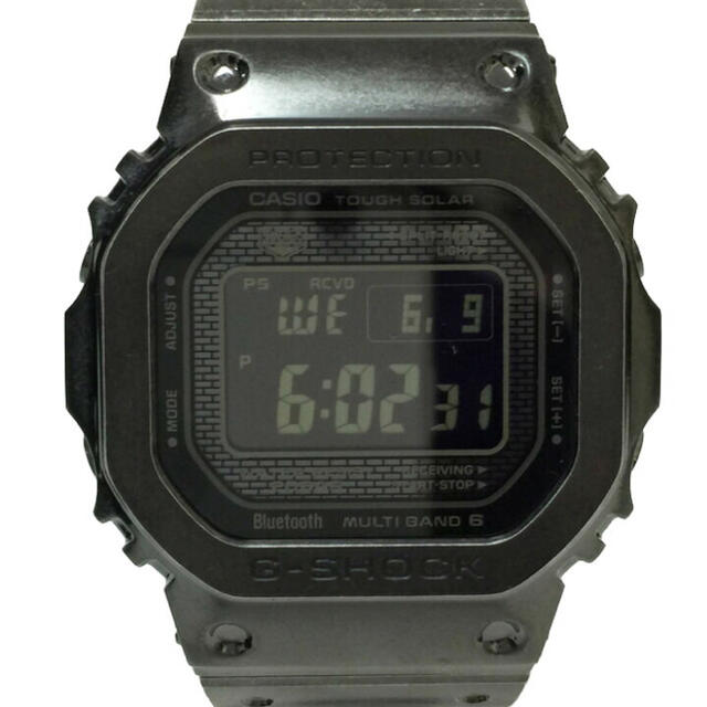 メンズカシオ G SHOCK フルメタル エイジド加工 デジタル 電波ソーラー 腕時計