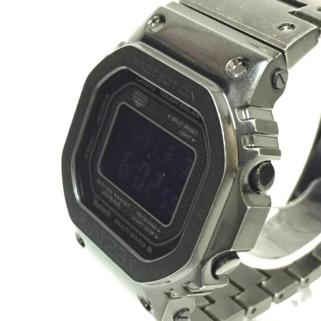 カシオ G SHOCK フルメタル エイジド加工 デジタル 電波ソーラー 腕時計