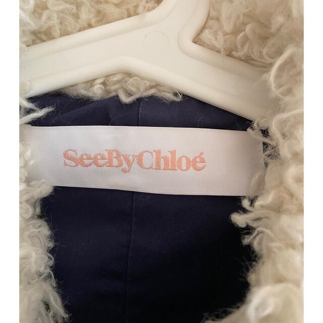 SEE BY CHLOE(シーバイクロエ)のSEE BY CHLOE シーバイクロエ モッズコート ボア サイズ34 レディースのジャケット/アウター(モッズコート)の商品写真