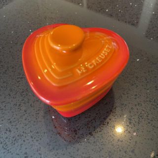 ルクルーゼ(LE CREUSET)のル・クルーゼ　ラムカン　ハート　オレンジ(食器)