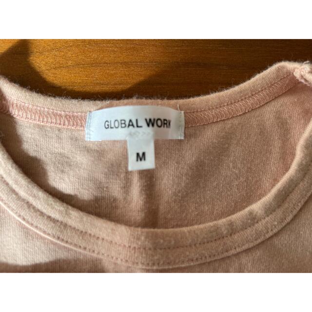 GLOBAL WORK(グローバルワーク)のグローバルワーク  キッズ　ロンT ピンク　100〜110サイズ キッズ/ベビー/マタニティのキッズ服男の子用(90cm~)(Tシャツ/カットソー)の商品写真