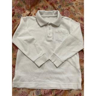 120 白　ポロシャツ　長袖　長袖シャツ　洗い替え用に　キッズポロシャツ(Tシャツ/カットソー)
