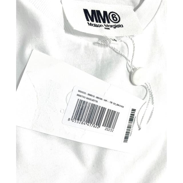 MM6(エムエムシックス)のMM6メゾンマルジェラ　ロゴTシャツ　ホワイト　14 レディースのトップス(Tシャツ(半袖/袖なし))の商品写真