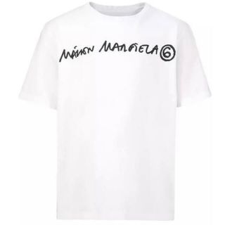 エムエムシックス(MM6)の【新作】MM6メゾンマルジェラ　ロゴTシャツ　ホワイト　14(Tシャツ(半袖/袖なし))