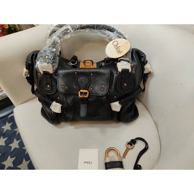 Chloe(クロエ)パディントン ブラック ショルダー・トートバッグ 訳有