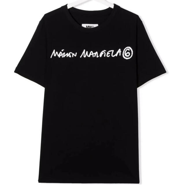 トップス【新作】MM6メゾンマルジェラ　ロゴTシャツ　ブラック　16