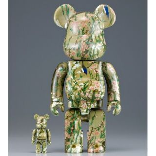 ベアブリック(BE@RBRICK)の15個セット BE@RBRICK 伊藤若冲 桃花小禽図 100%&400%(その他)