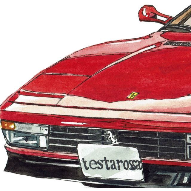 Ferrari - GC-675テスタロッサ/250GT限定版画サイン有額装済作家平右ヱ ...