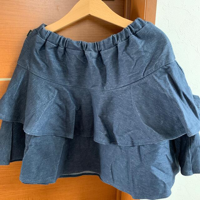 mikihouse(ミキハウス)のミキハウス デニムスカート キッズ/ベビー/マタニティのキッズ服女の子用(90cm~)(スカート)の商品写真