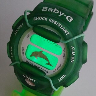ベビージー(Baby-G)のBaby-G 350 イルクジ カスタム染色グリーン💚(腕時計)
