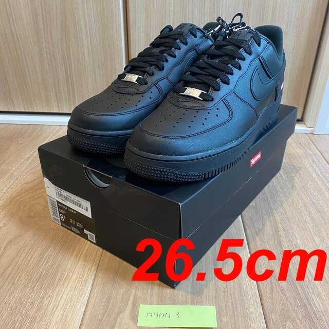 【新品】Supreme Nike Air Force 1 Black 26.5