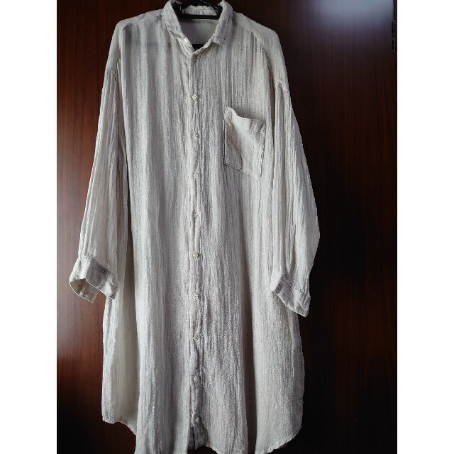 nest Robe(ネストローブ)のチー様専用☆　　　　　　　　　nest Robe  リネンガーゼ ロングシャツ レディースのトップス(シャツ/ブラウス(長袖/七分))の商品写真