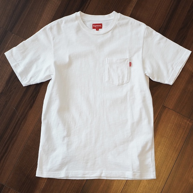 【超美品】SUPREME ポケットTシャツ 白 S シュプリーム ホワイト Tシャツ+カットソー(半袖+袖なし)